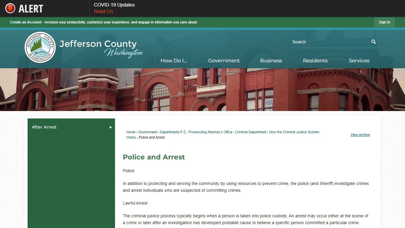 Police and Arrest | Jefferson County, WA